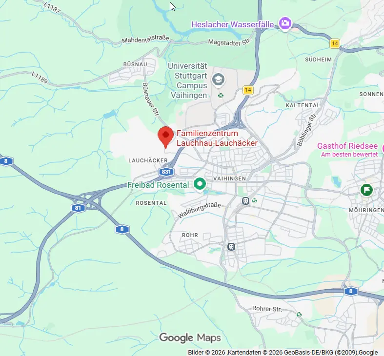 Standort des Familiezentrums Lauchhau-Lauchäcker Stuttgart